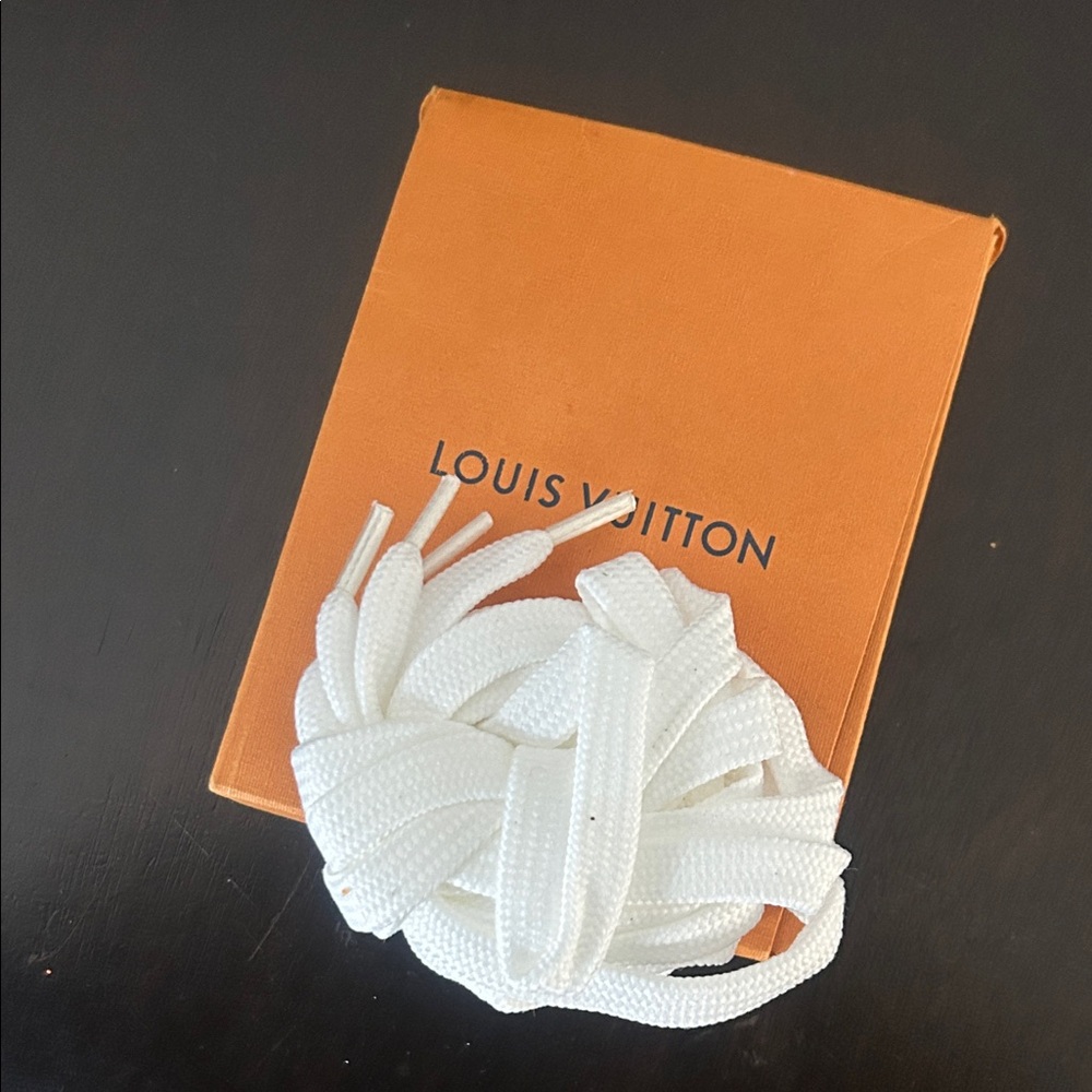Louis Vuitton Orange Box with White Rope Laces Bundle